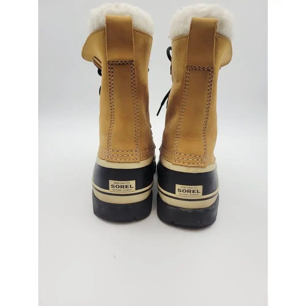 SOREL Caribou Waterproof GIRLS Buff Ankle Boots YOUTH Sz 4